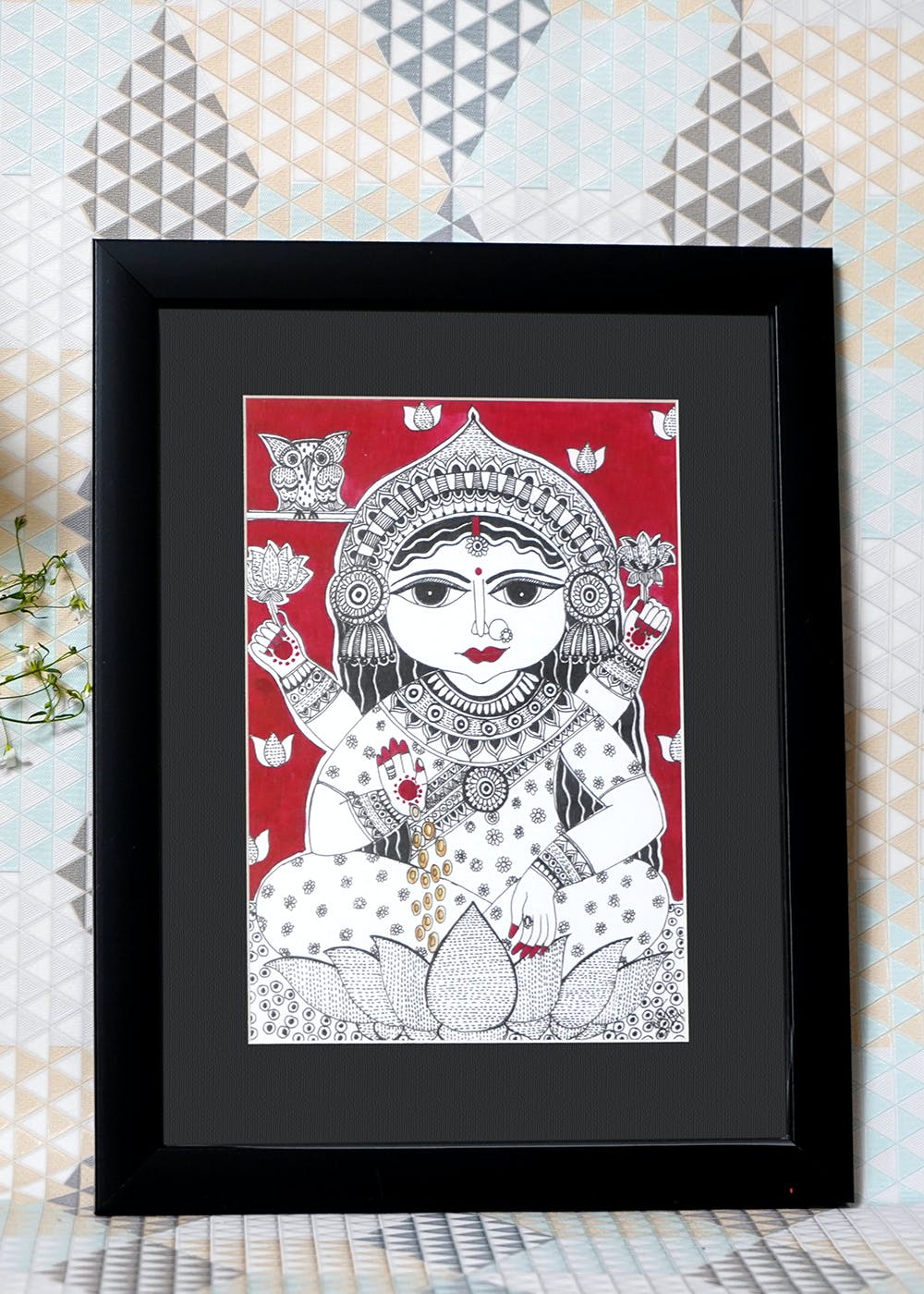 Get Laxmi Goddess- Watercolor Framed Wall Painting at ₹ 1499 | LBB Shop