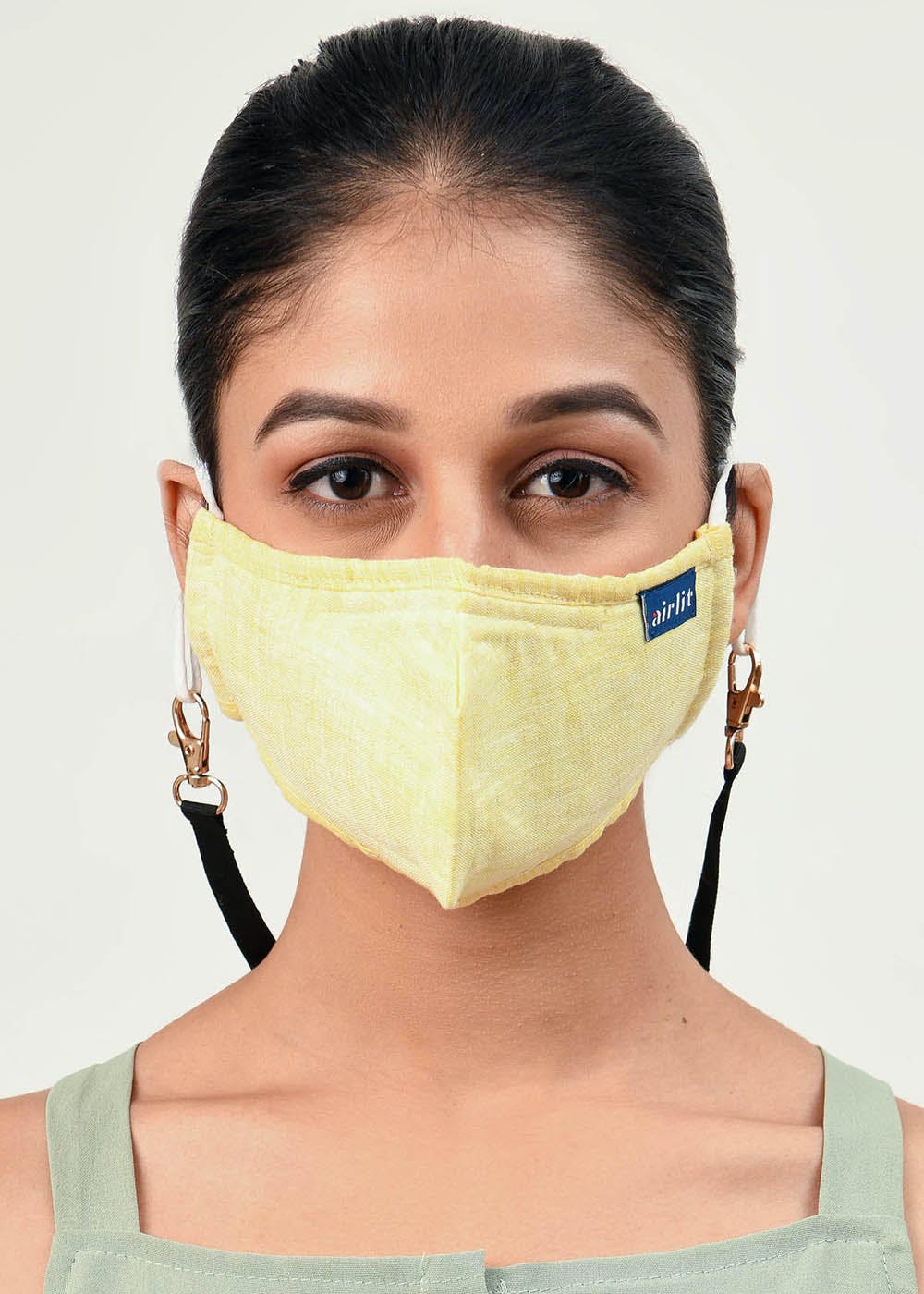 Get The Yellow Crayon Hand Woven Linen Mask at ₹ 799 LBB Shop