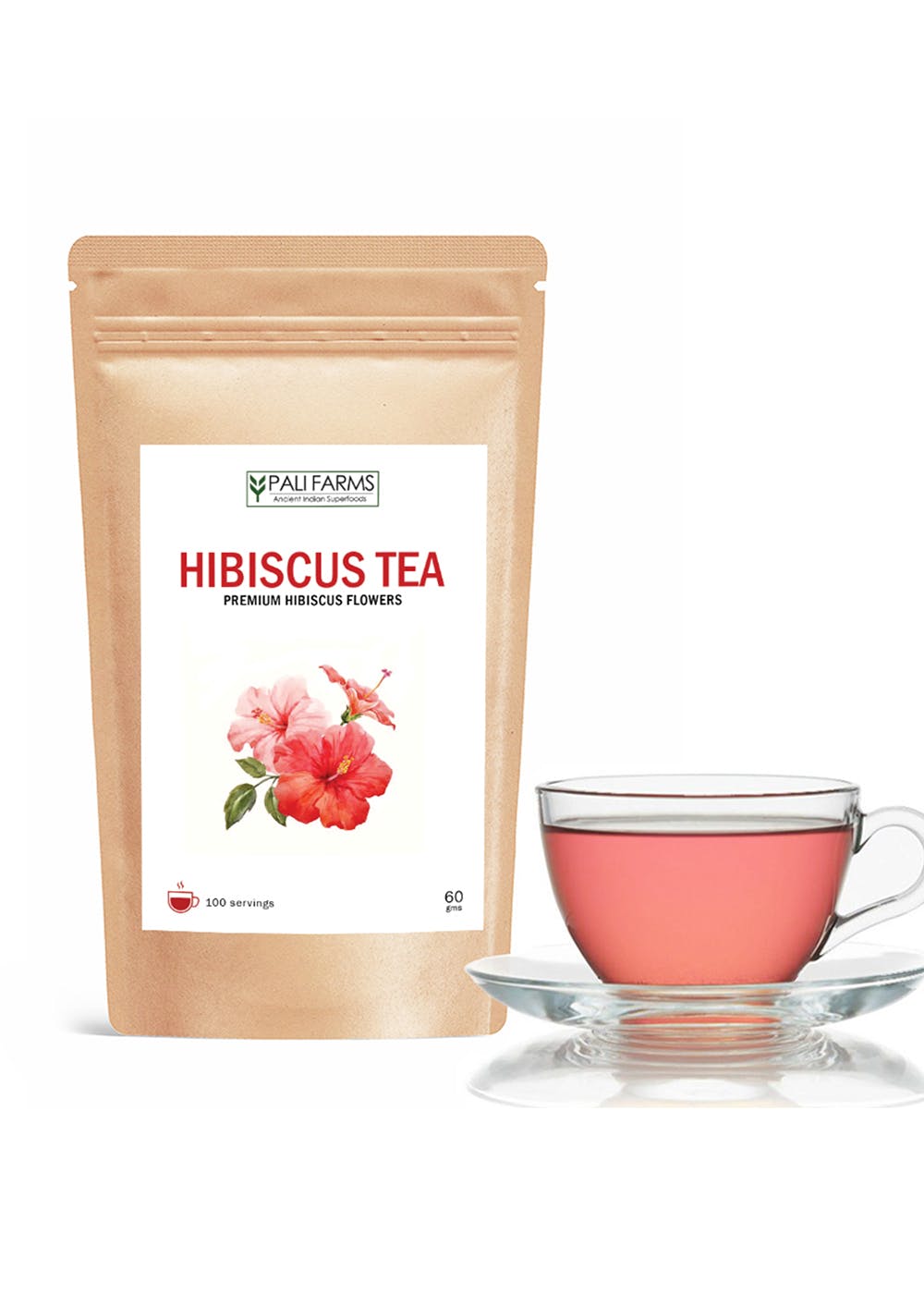 Hibiscus Tea - Premium Hibiscus Flowers - 60 gm