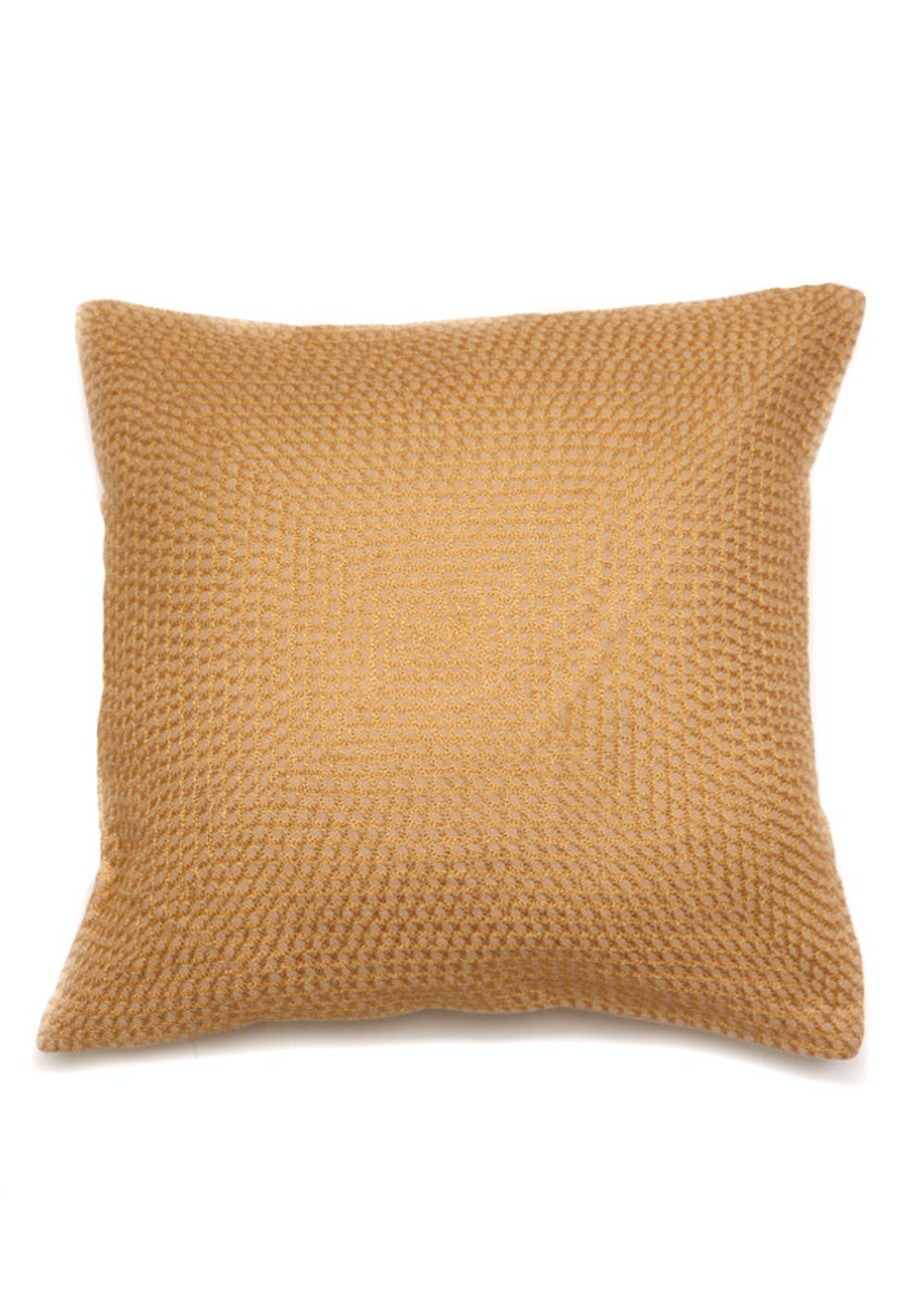 Get 100 Cotton Gold Embroidered Cushion Cover (16X16 In) at ₹ 799