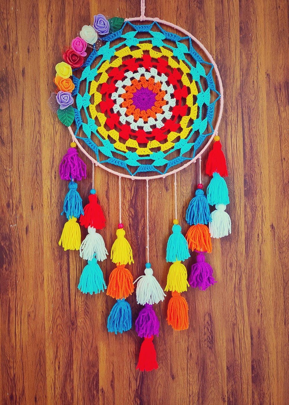 Get Handmade Crochet Multicolor Dream Catcher at ₹ 899 | LBB Shop