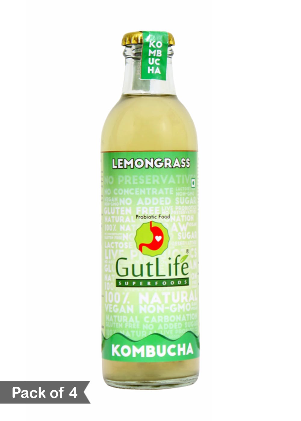 Get Lemongrass Kombucha Pack of 4 at ₹ 600 LBB Shop