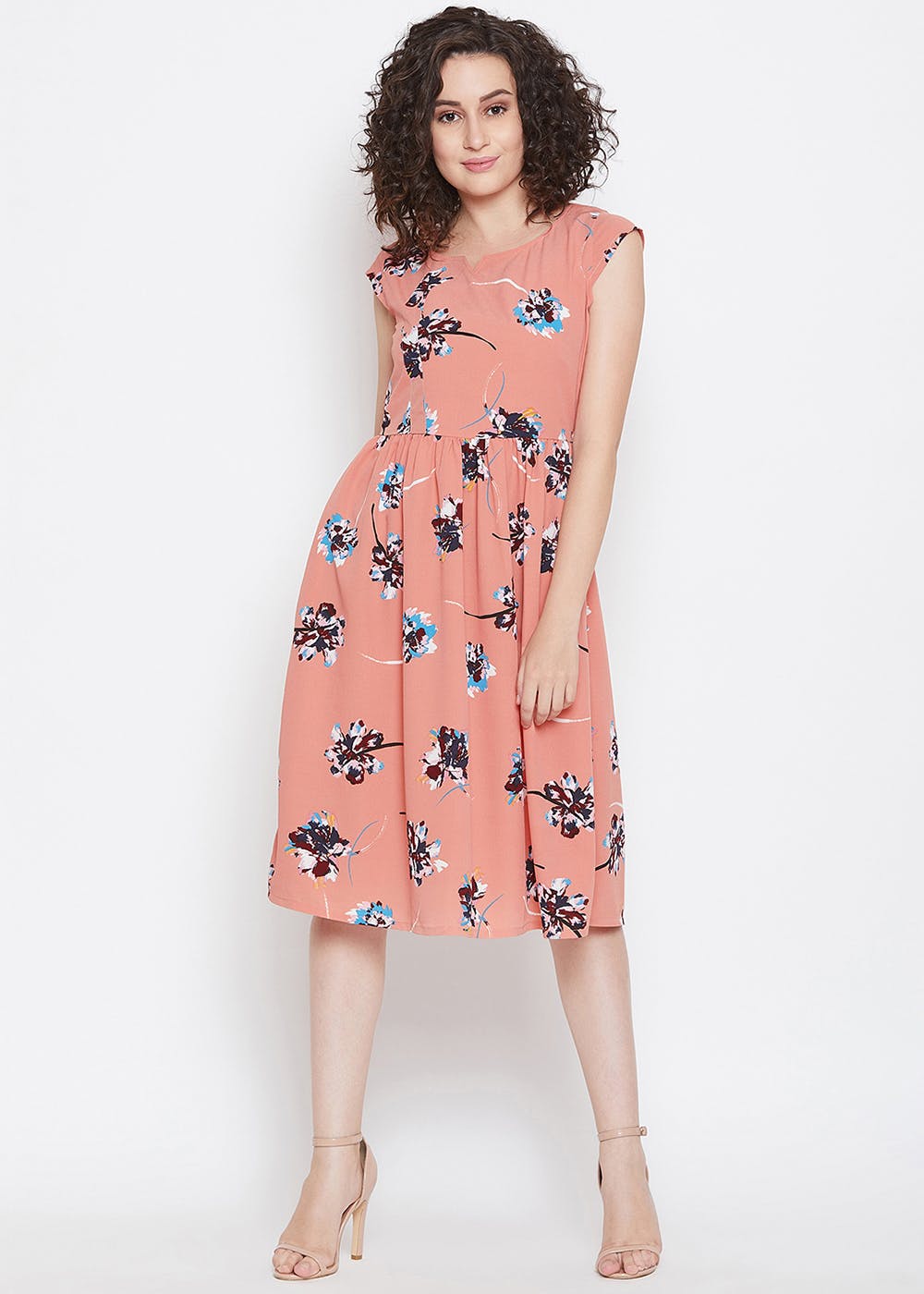 Cap sleeve outlet frock