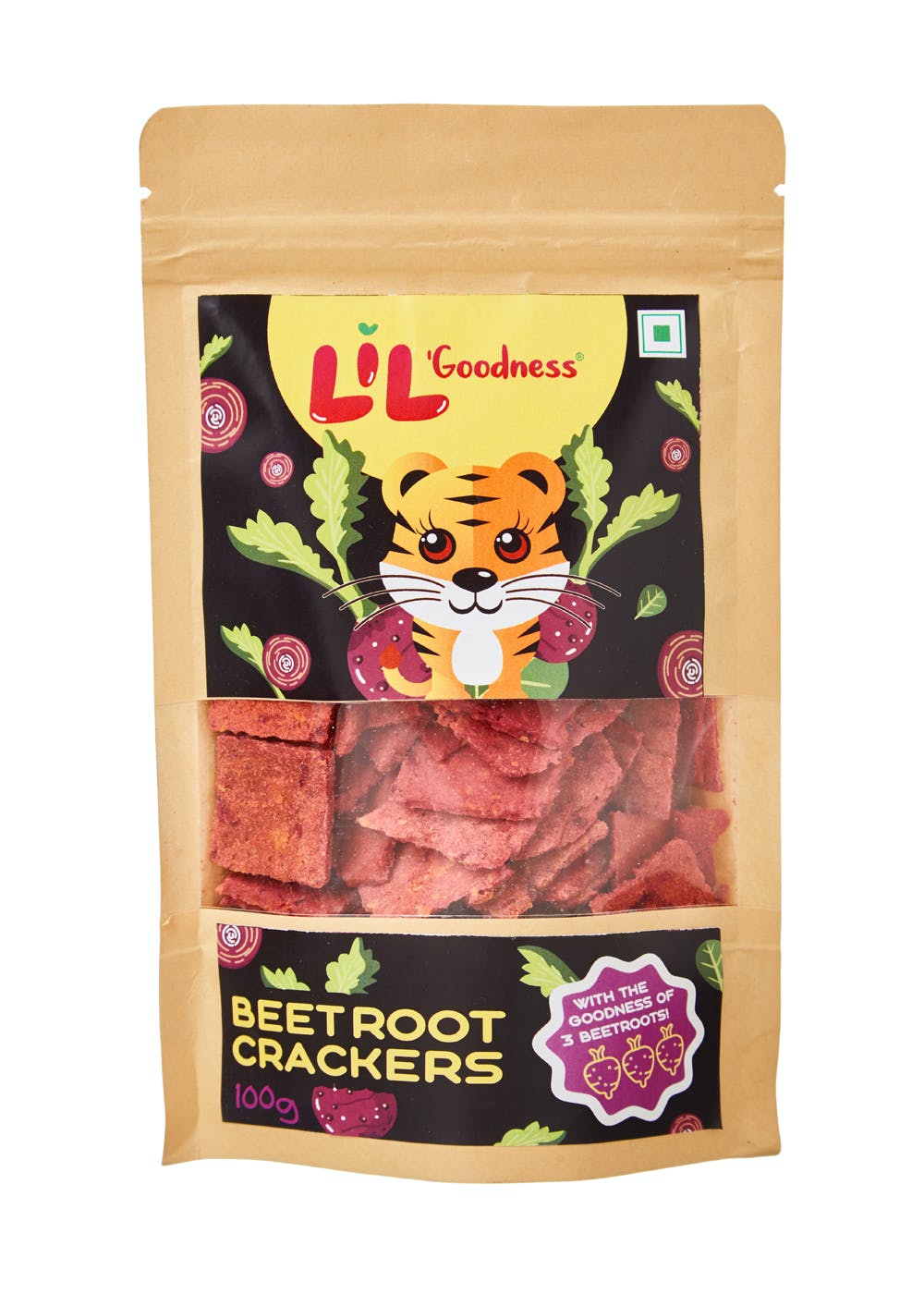 Beetroot Crackers - Pack of 3 (100g Each)