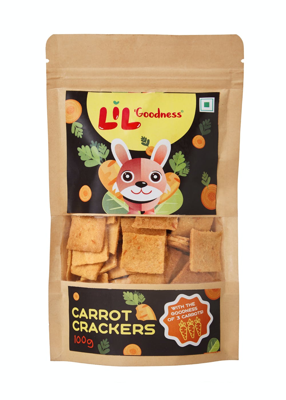 Carrot Crackers - Pack of 3 (100g Each)