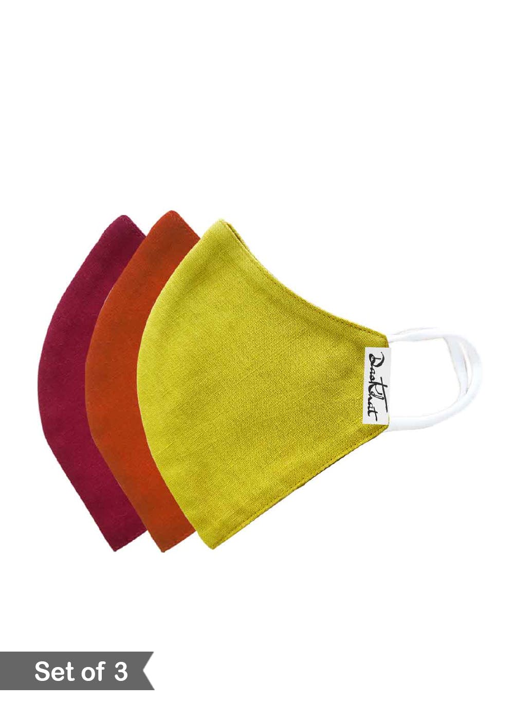 Get 3 Ply Cotton Linen Mask Light Set of 3 at ₹ 220 LBB Shop