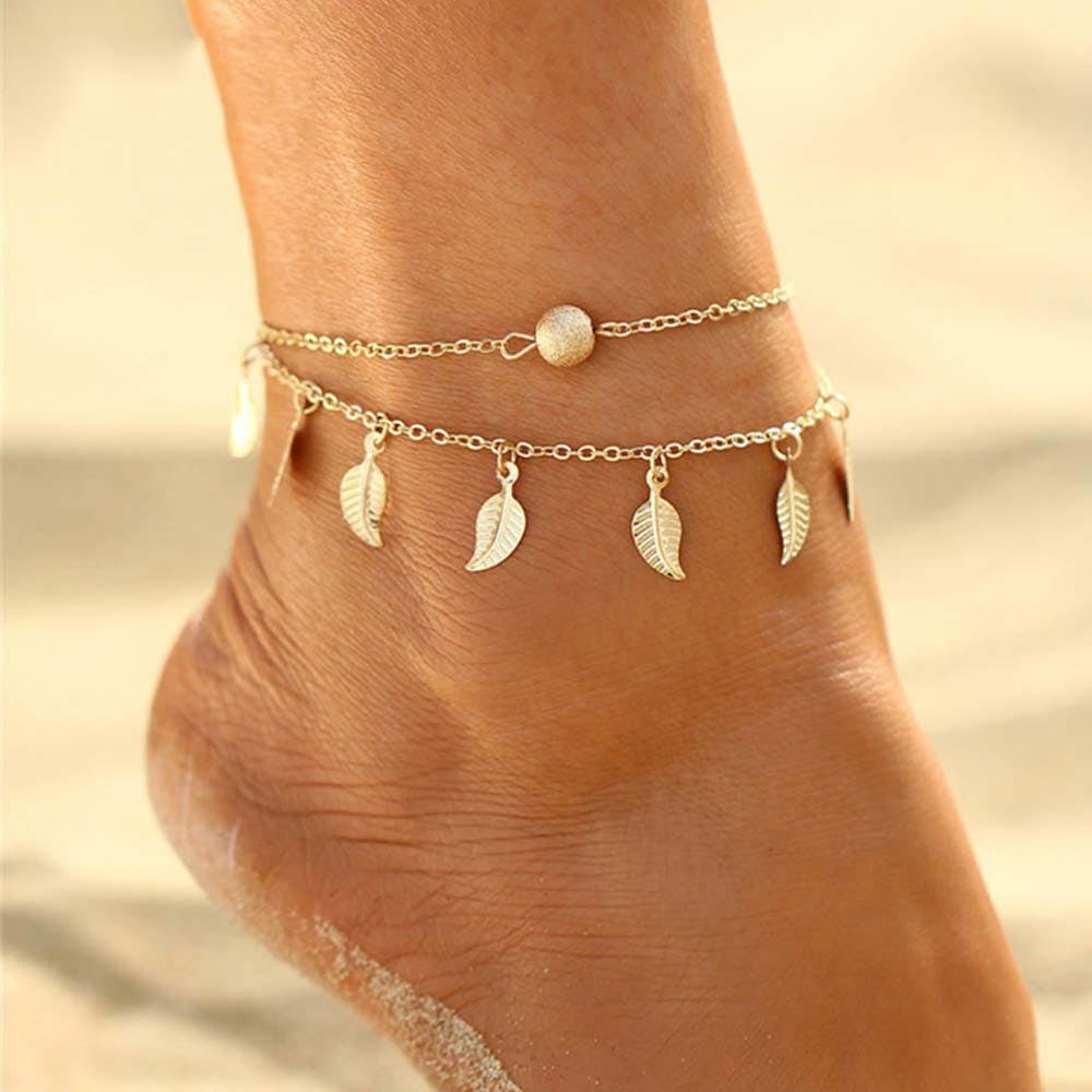 Get Layered Leafy Anklet at ₹ 349 LBB Shop