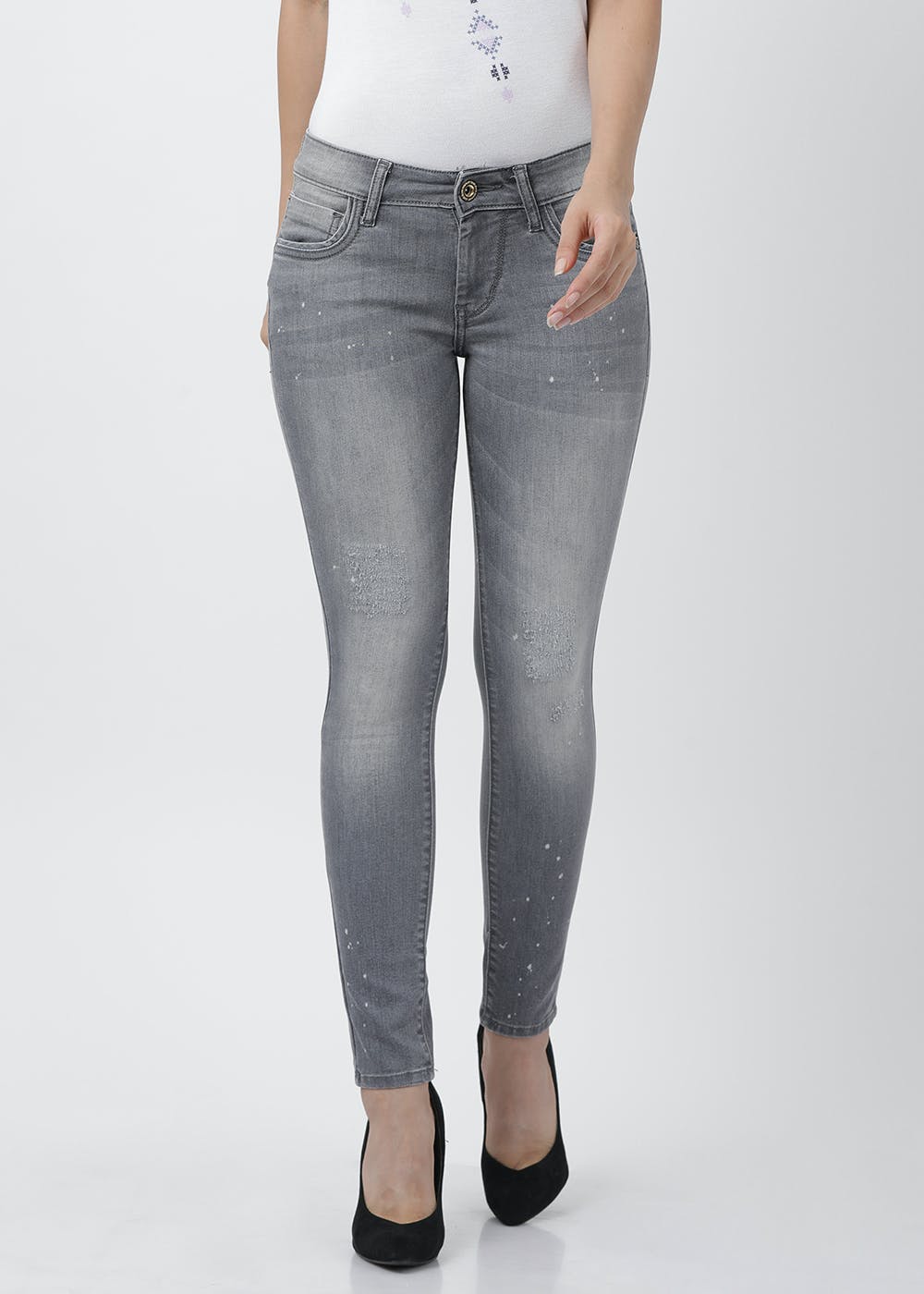 WOMEN FASHION Jeans Print Pimkie Jeggings & Skinny & Slim discount 83% Black 36                  EU 