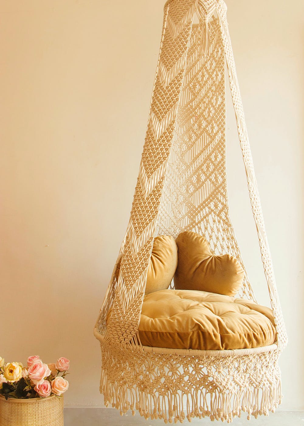 Macrame swing hotsell cushion