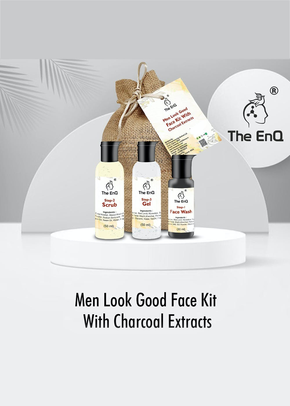  Men Look Good Face Kit With Charcoal Extracts 130gm