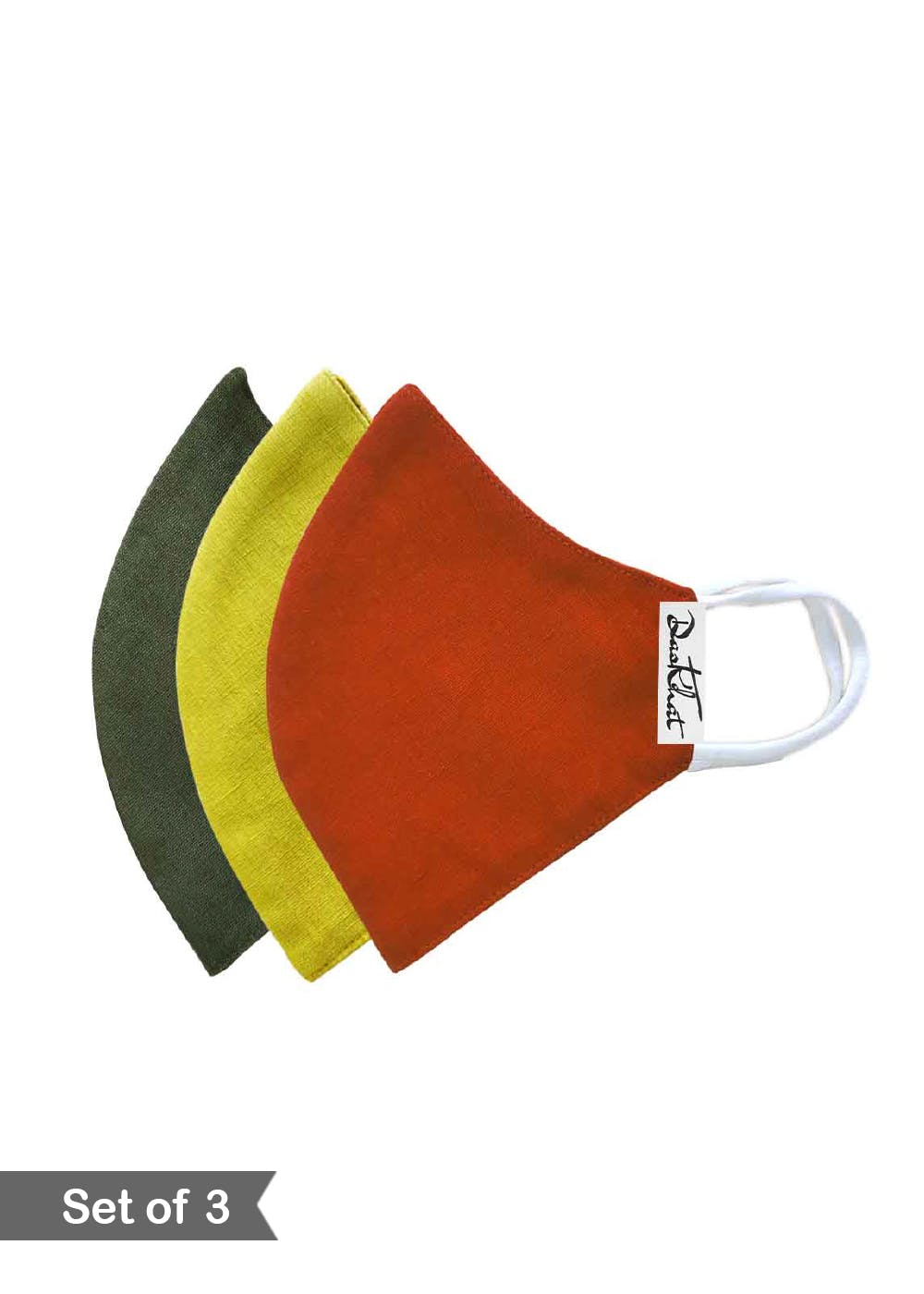 Get 3 Ply Cotton Linen Mask Marigold Set of 3 at ₹ 220 LBB Shop