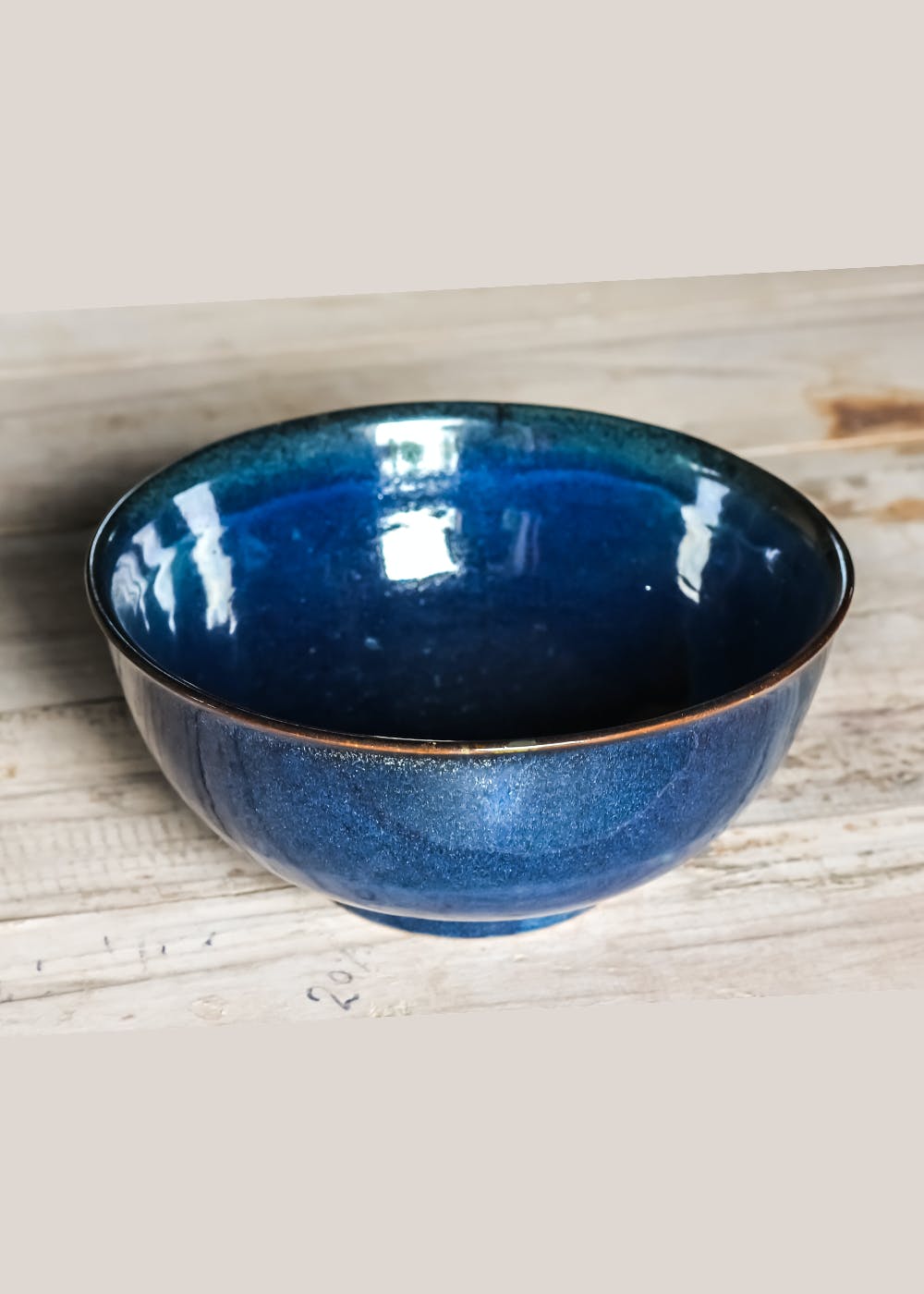 blue pottery serving bowls