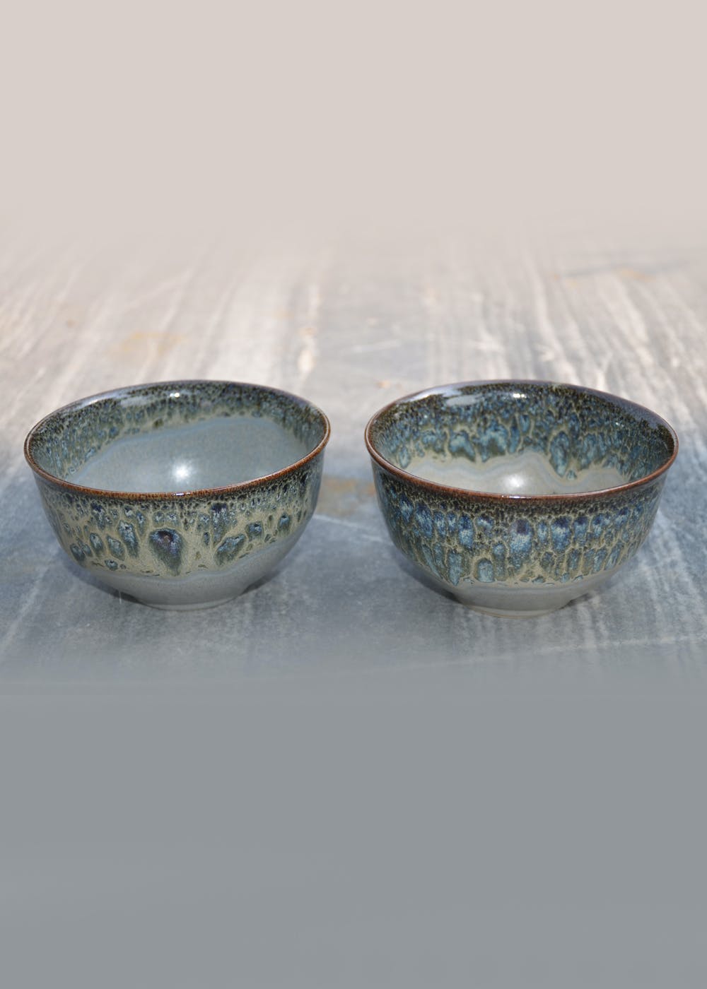 Studio Pottery Ceramic Serving Soup Bowl - Grey