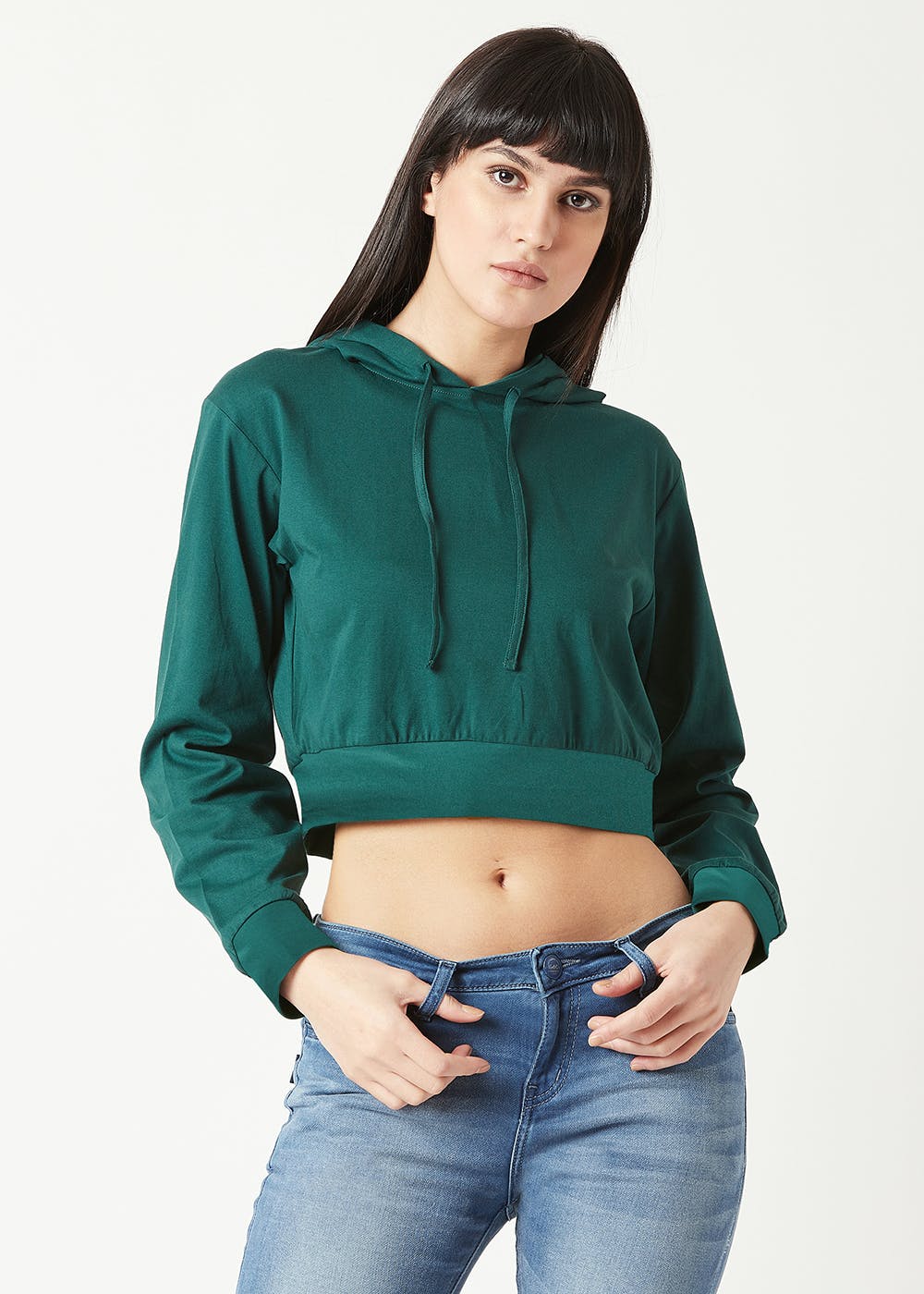 Get Ever Mine Hooded Crop Top at ₹ 769 | LBB Shop