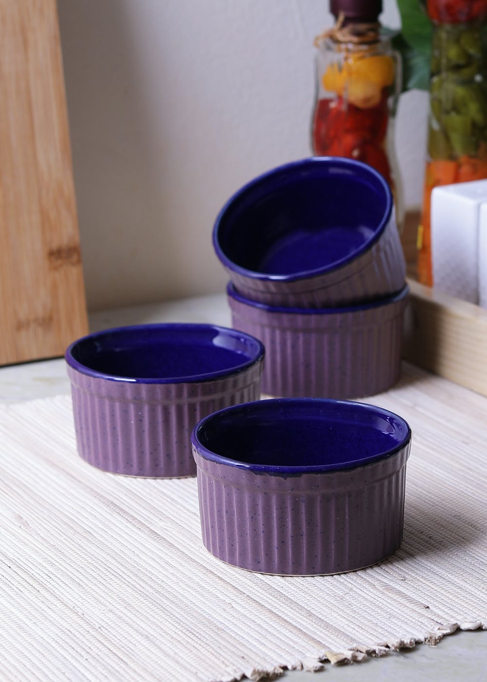 Get Brilliant Ramekin/Dessert Bowls In Elegant Colors- Purple And Dark ...