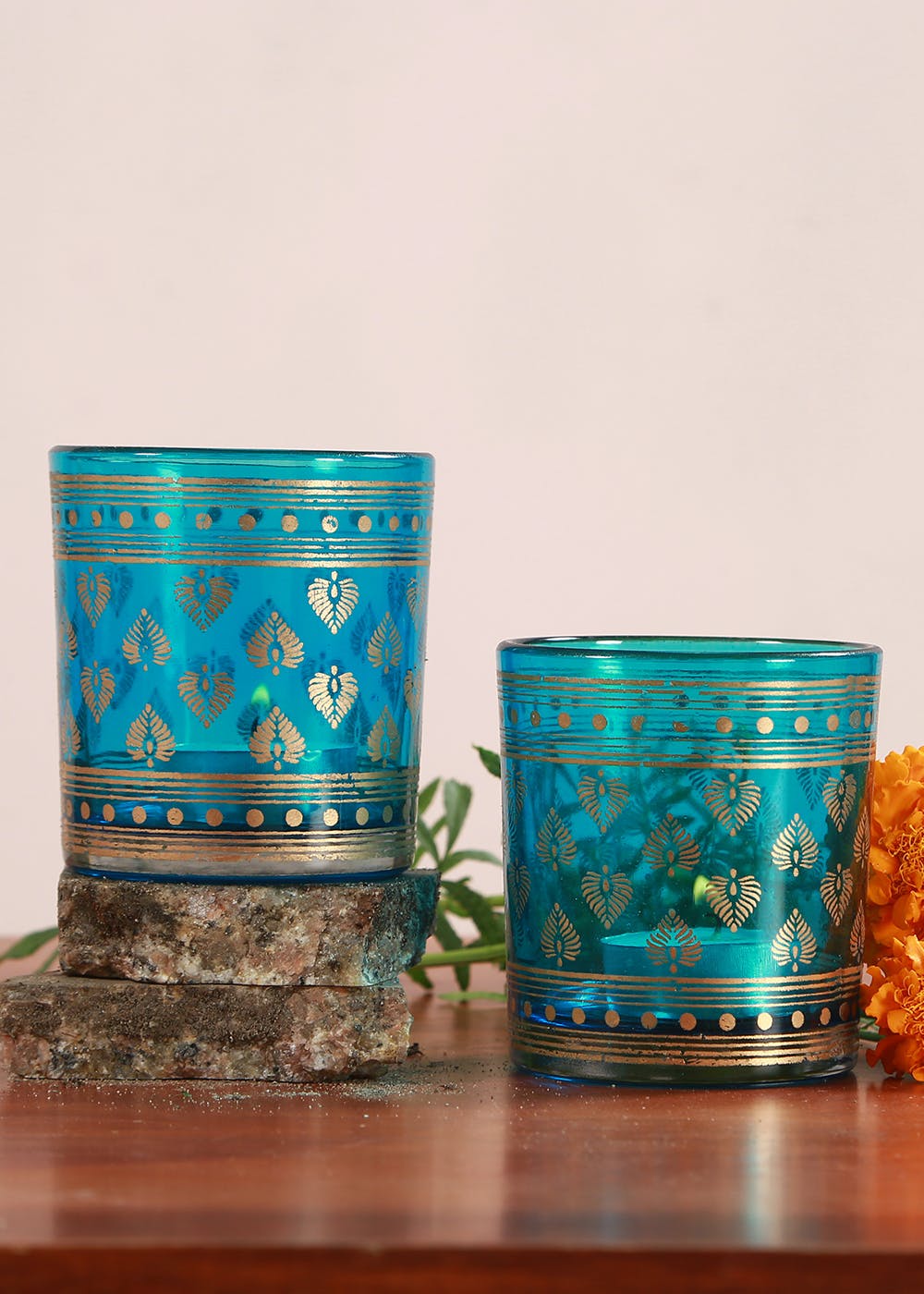 Get Tea Glass blue set of 2, 3.2 inches tall at ₹ 862 LBB Shop