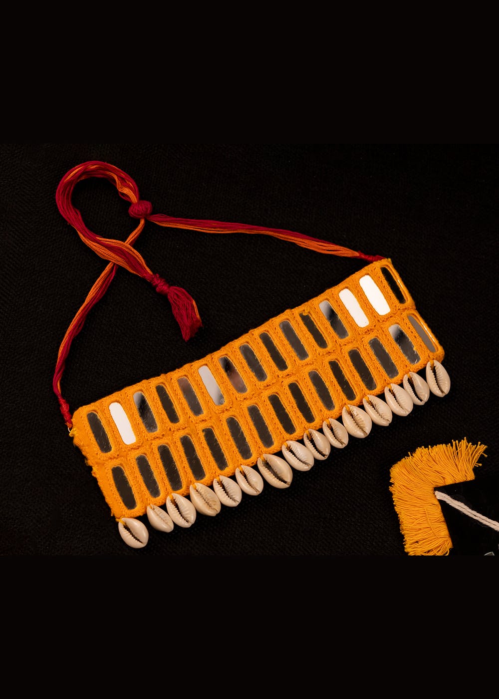 Get Mustard Mirror Embellished Choker at ₹ 1400 LBB Shop
