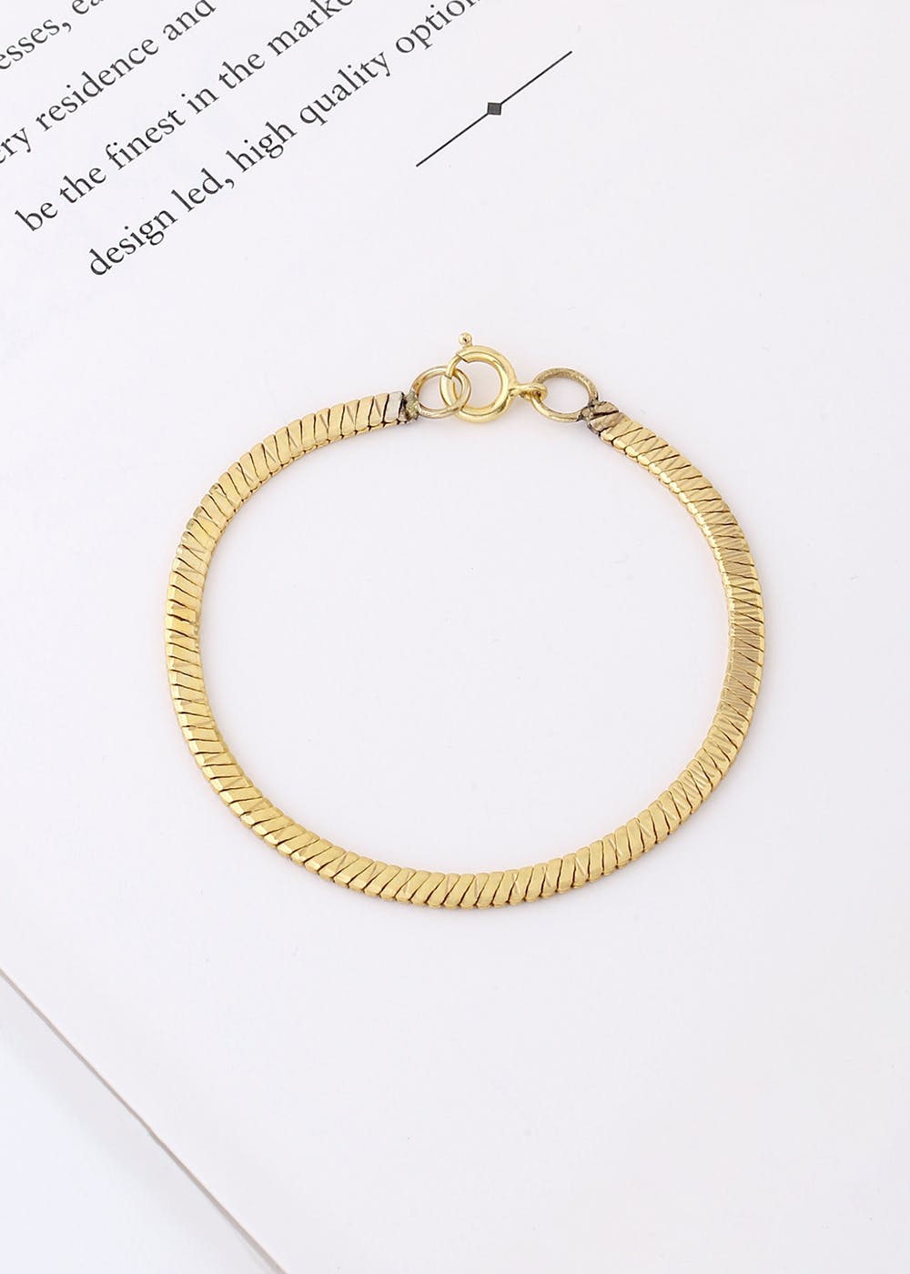Buy Mamoir Gold Plated Brass Flat snake chain Bracelet Men and Women  Online at Best Prices in India  JioMart