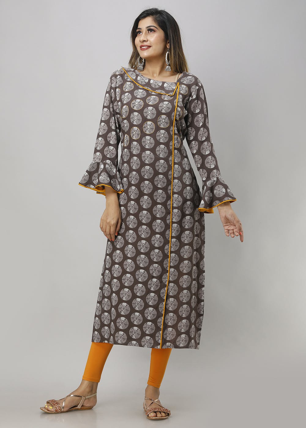 Piping kurti design shop
