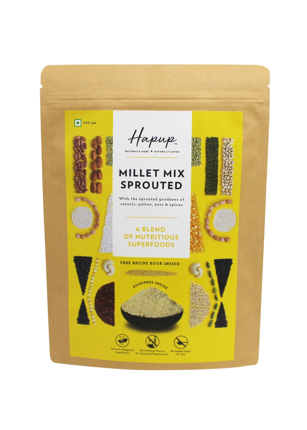 Millet Mix Sprouted, Children Food with Multi Millet - 500 Gm Pack