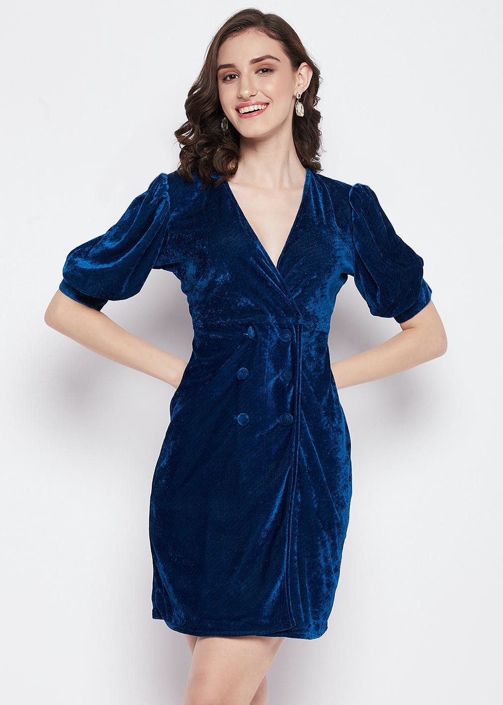 Get Classic A-Line Velvet Coat Dress at ₹ 799 | LBB Shop