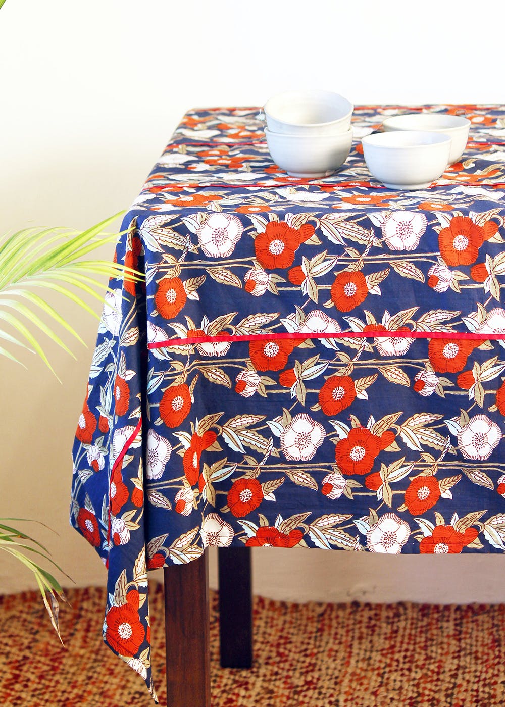 Modern Botanical Cotton Table Cloth