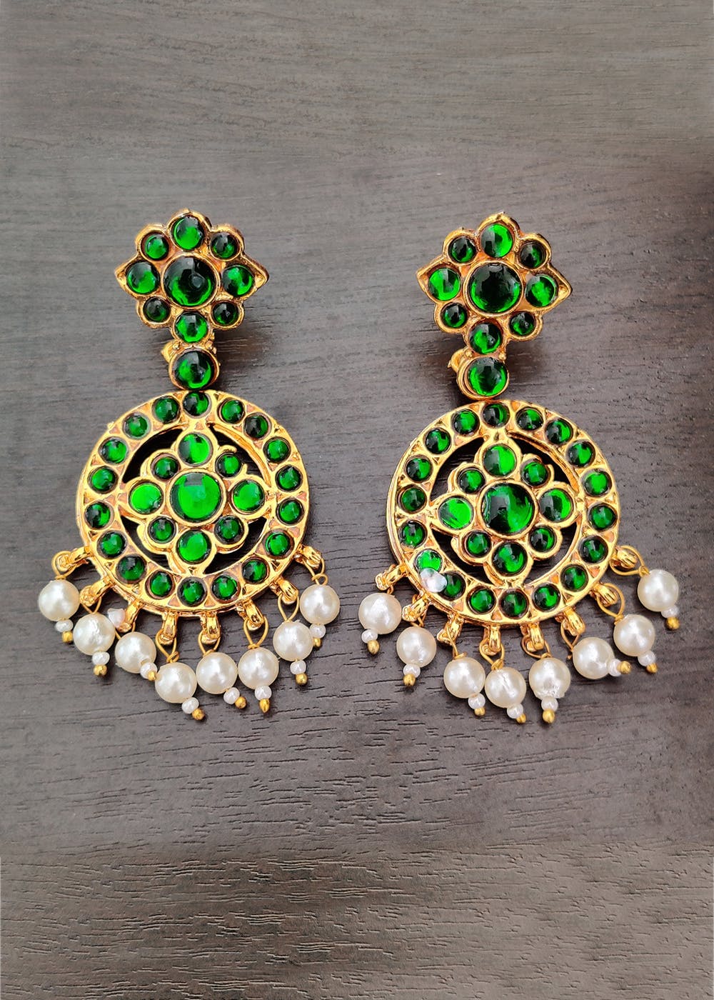Get Temple Jewellery Style Round Dangler Earrings at ₹ 519 | LBB Shop