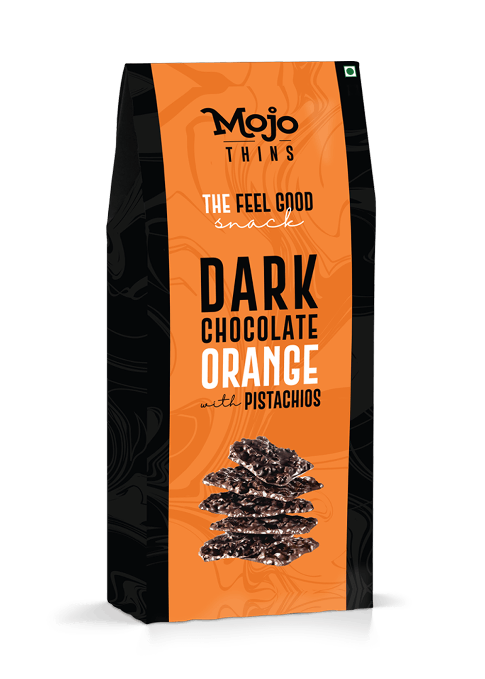 Mojo Thins - Dark Chocolate Orange with Pistachios