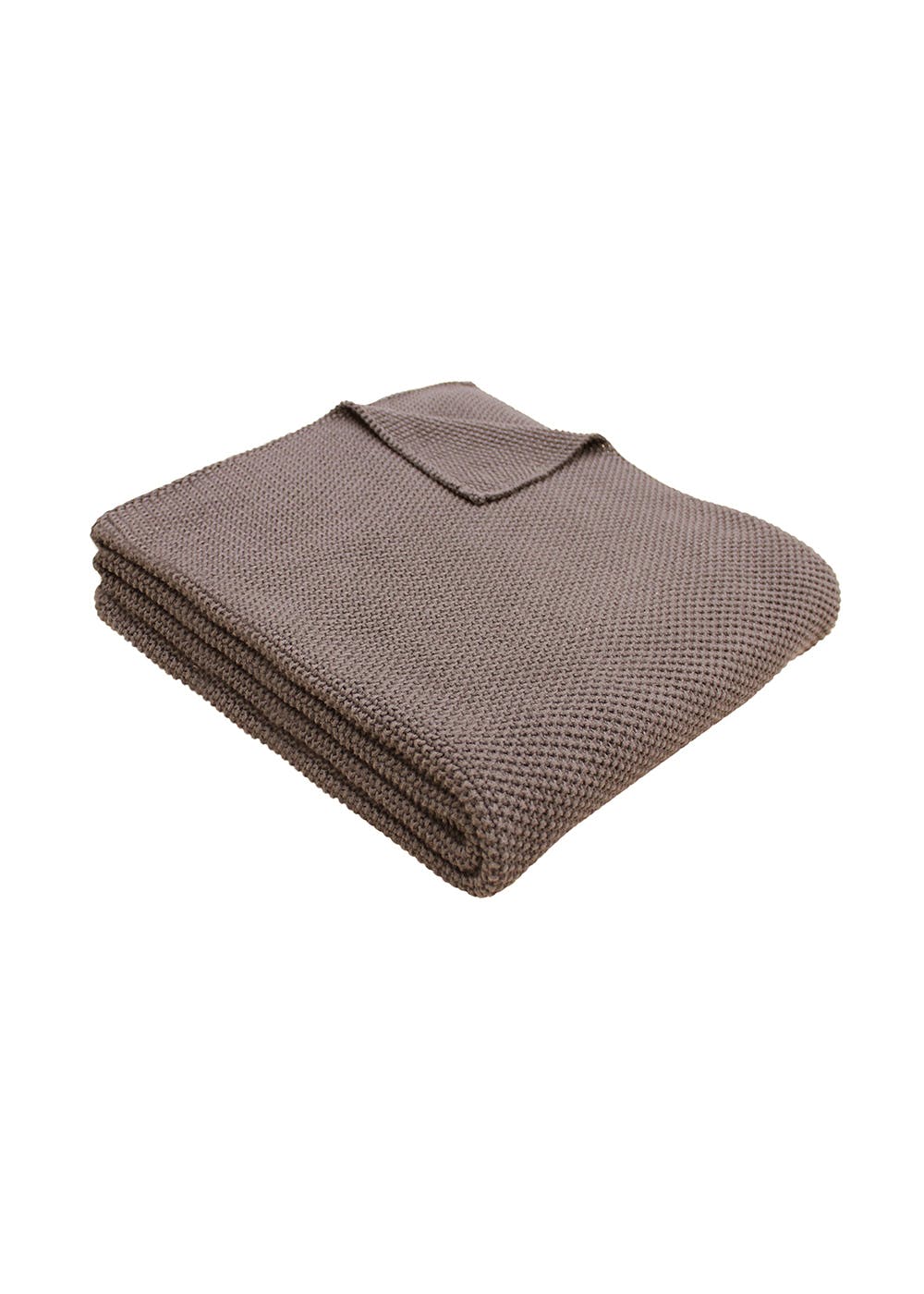 Get CAZIMO Soft 100% Cotton Knitted Throw - Taupe at ₹ 1999 | LBB Shop