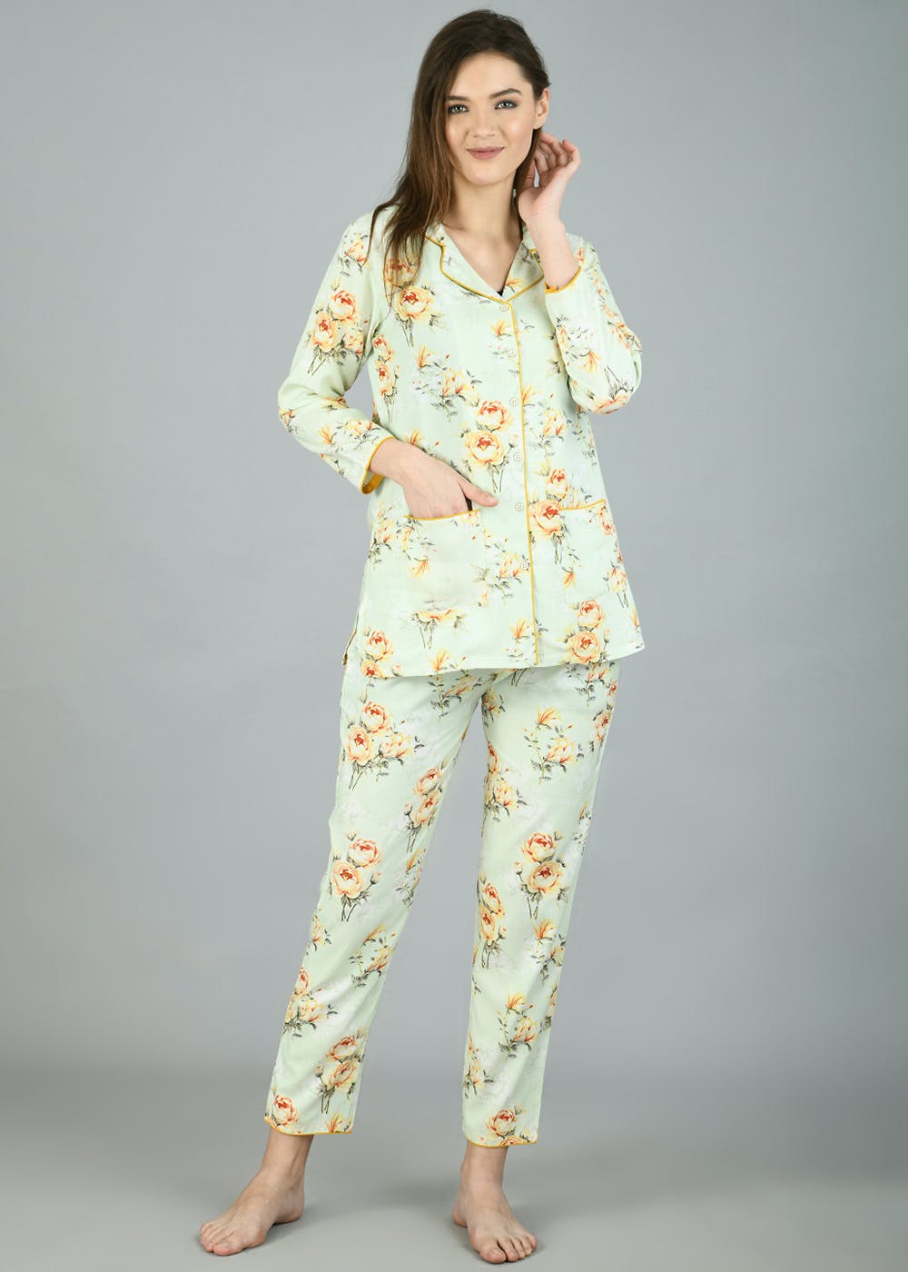 Deep wine Cotton Short Nightsuit Set (MFNIGHT2521)