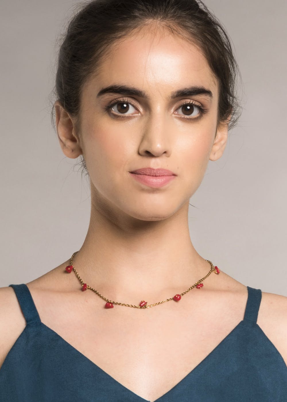 Buy Lakshmi Red Stone Necklace Online | Sr Thangamaligai - JewelFlix