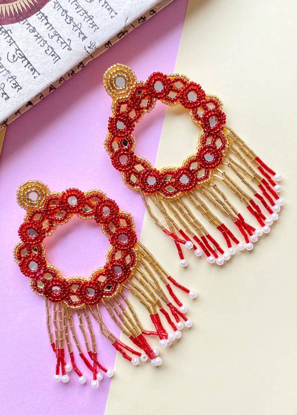 Coral Branch Seed Bead Earrings – Beaded By The Beach