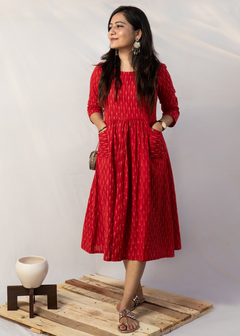 Designer Womenswear Dress In Berry red Colour  sasyafashion