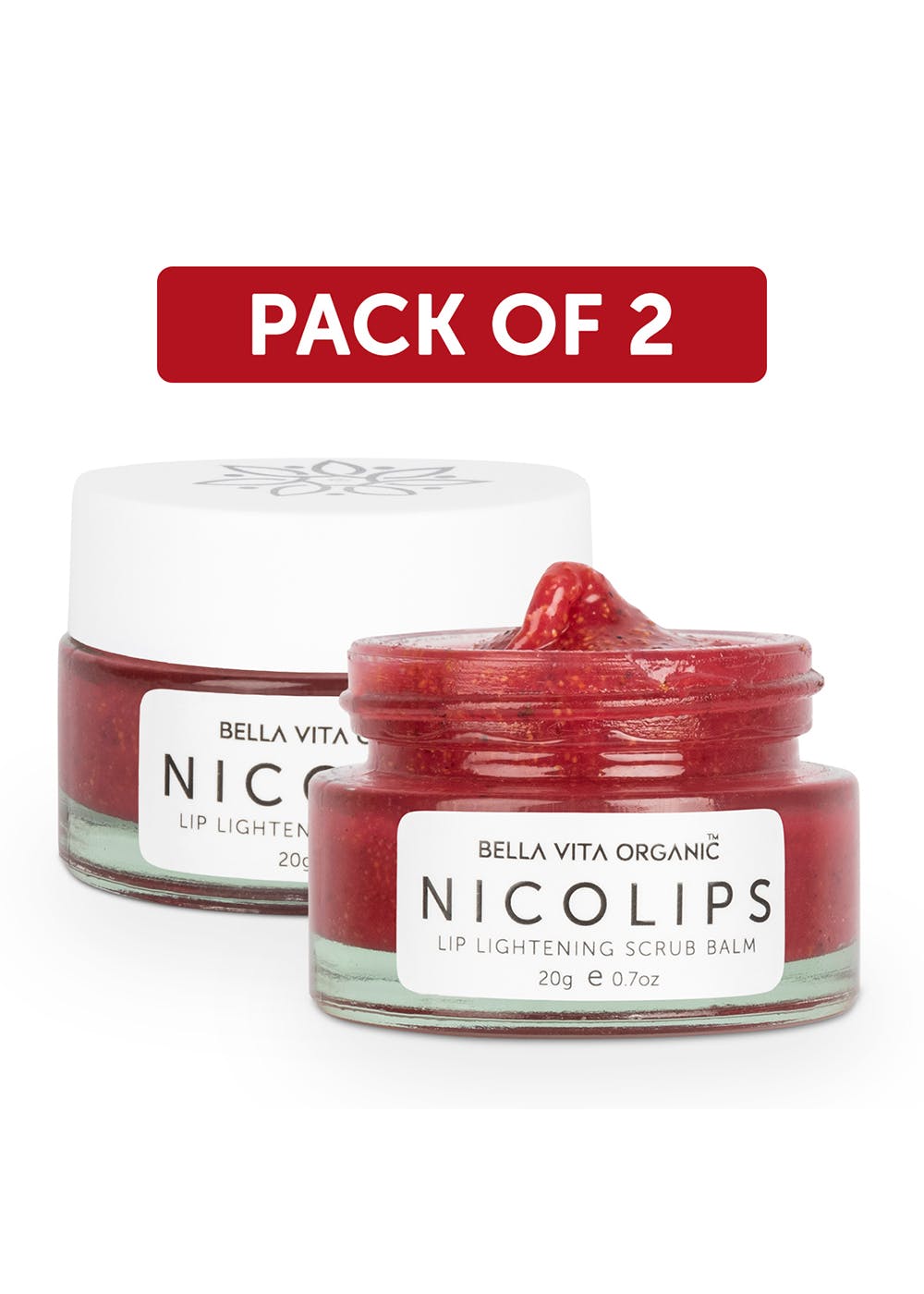 Get NicoLips Lip Lightening Scrub Pack Of 2 - 40g At ₹ 718 | LBB Shop