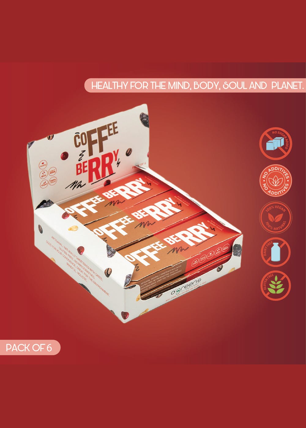 Get Coffee Berry Energy Protein Bars Pack of 6 (300g) at ₹ 720 LBB Shop