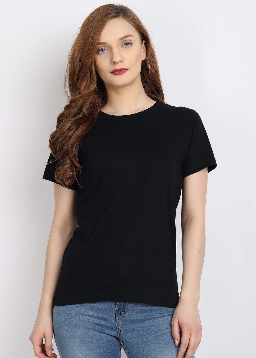 Organic Pure Cotton Round Neck T-shirt - Black