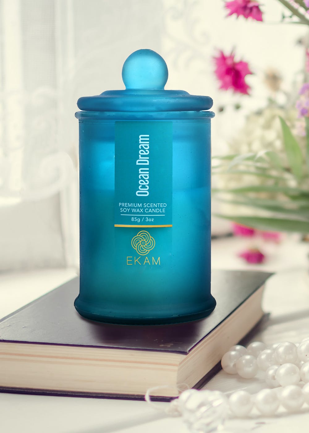 Get Ocean Dream Apothecary Jar Soy Wax Scented Candle at ₹ 600 LBB Shop