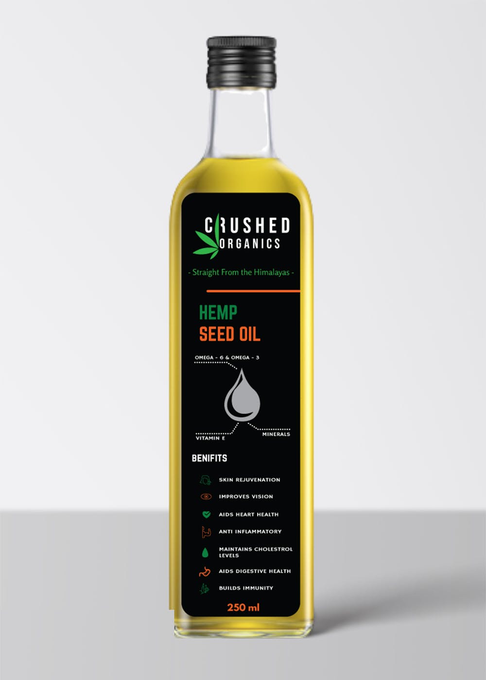 100% Natural Hemp Seed Oil - 250 ml