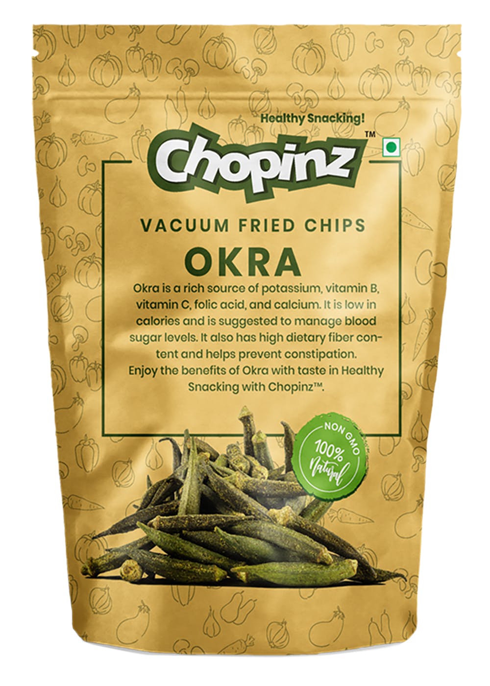 Get Vacuum Fried Okra Chips (50gm) at ₹ 79 LBB Shop