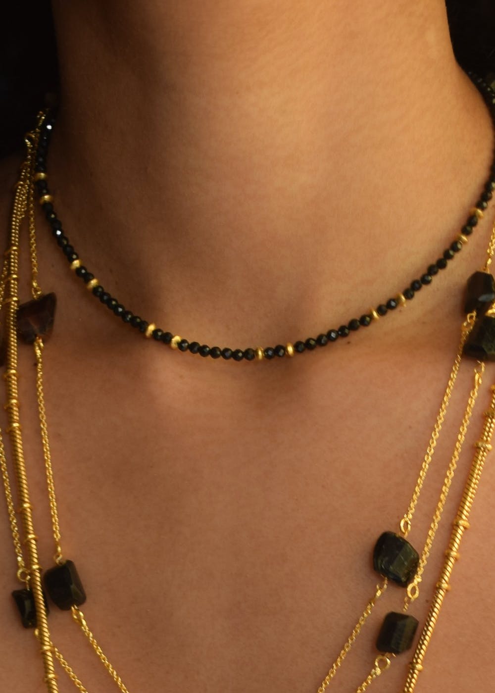 Buy The Bro Code Gold Plated Brown Beaded Necklace Online At Best Price @  Tata CLiQ