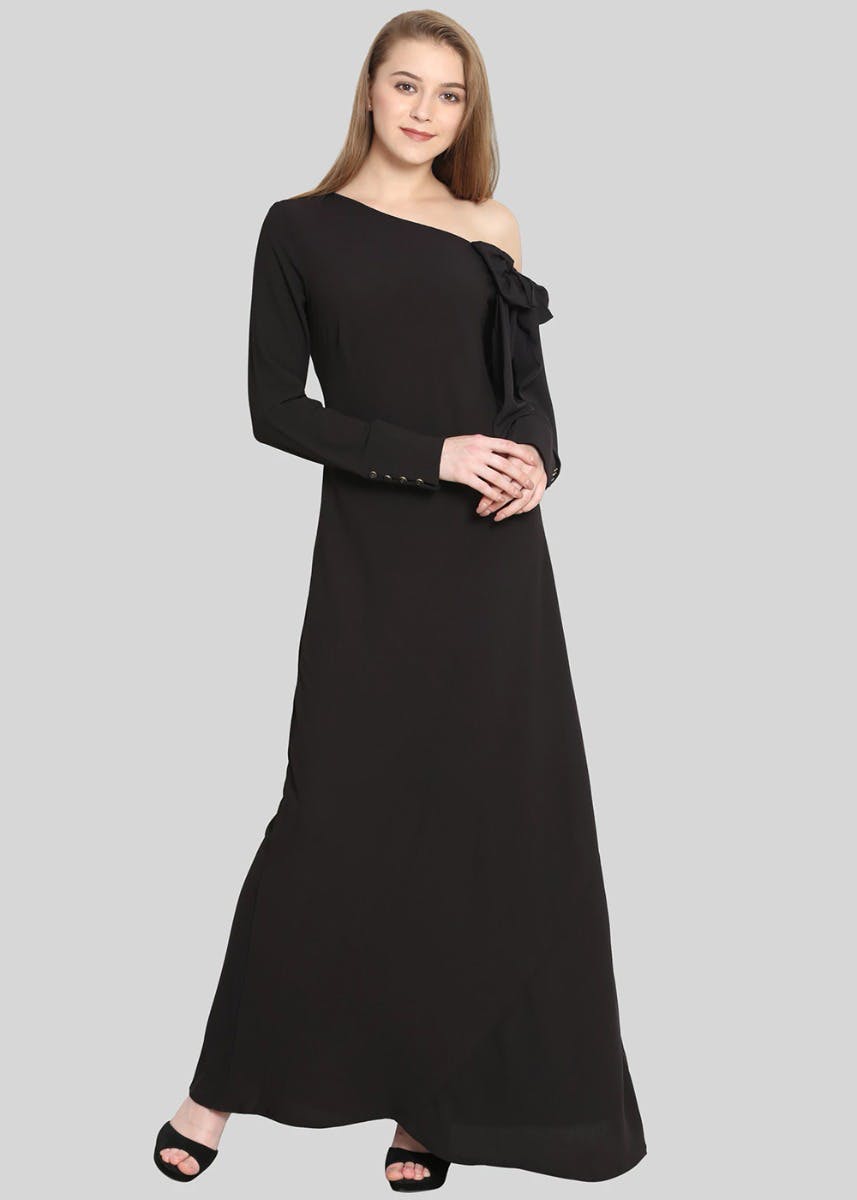 falling shoulder dress