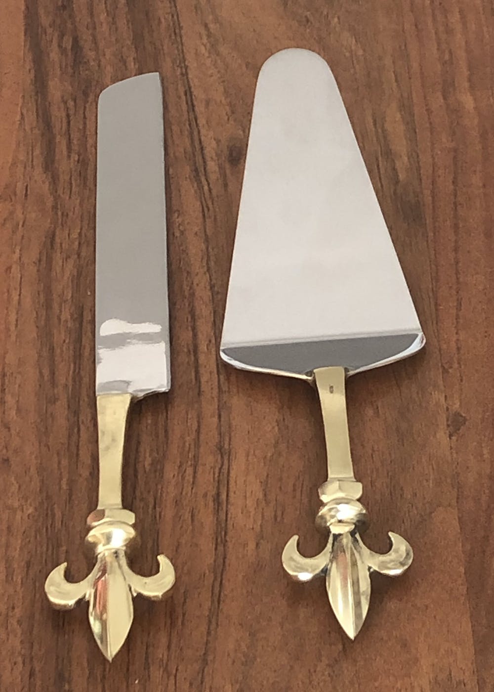 Regal Brass Cake Knives Set