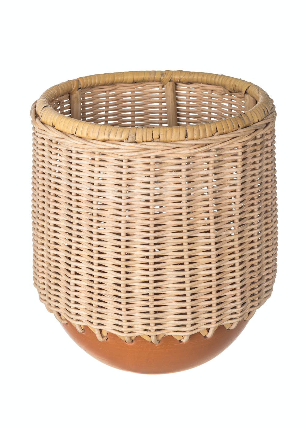 Cane Basket Terracotta Base Planter
