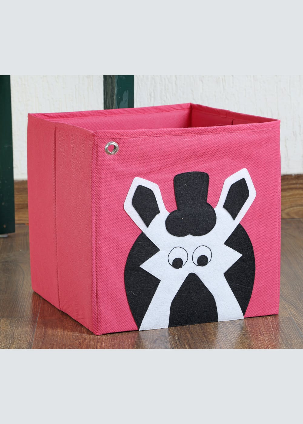 Get Pink Zebra Patch Foldable Storage Cube at ₹ 499 LBB Shop