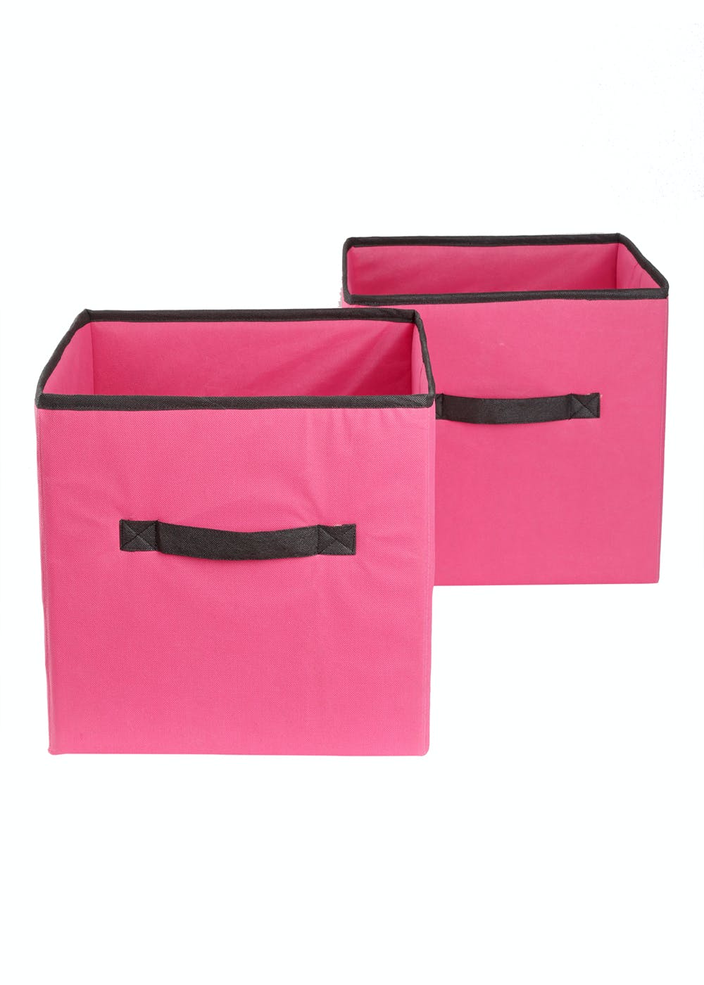 Get Contrast Handle & Top Detail Set Of 2 Storage Bins - Pink at ₹ 599 ...