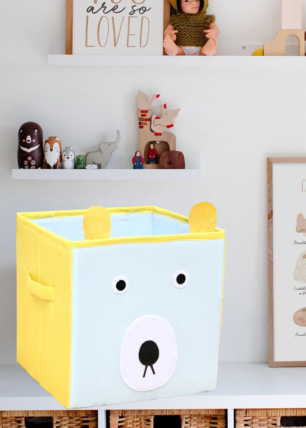 Mark Bear Medium Storage Cube For Kids Room