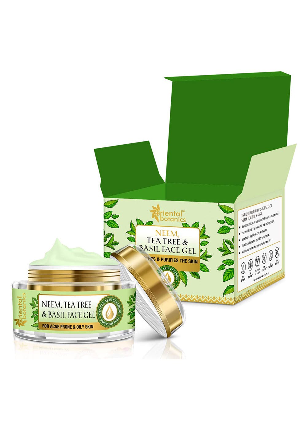 Neem Tea Tree And Basil Anti Acne Face Gel 50 gm