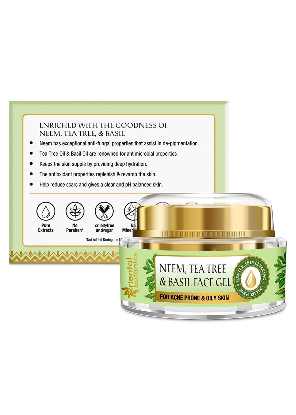 Get Neem Tea Tree And Basil Anti Acne Face Gel 50 gm at 649