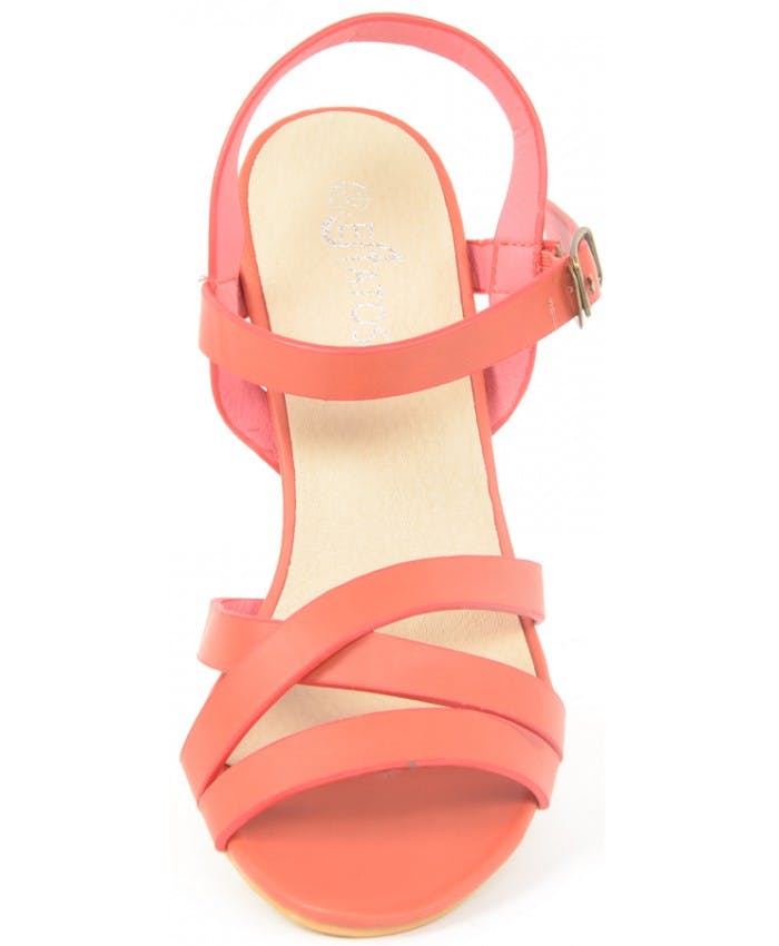 Get Cross Straps Kitten Heel Matte Sandals at 999 LBB Shop