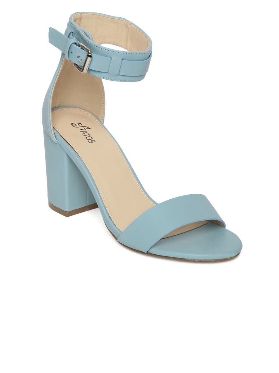 t strap block heel sandals